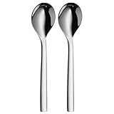 WMF Nuova Müslilöffel Set 2-teilig, 16,5 cm, Joghurtlöffel, Cromargan Edelstahl poliert spülmaschinengeeig
