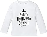 MoonWorks® Baby Langarmshirt Babyshirt HP Future Student Jungen Mädchen Shirt weiß 68/74 (4-9 Monate)