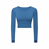 Sport-BHs für Damen, gepolstert, langärmelig, T-Shirt mit Brust, halb, kurz, Outdoor, Laufen, schmales Yoga-Top, saugfähig, kein Schütteln, Sport-Top, leicht gepolstertes Oberteil, h, C