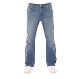 Wrangler Herren Jeans Bootcut Jacksville Hose Blau Jeanshose Männer Baumwolle Denim Stretch Blue w36, Farbe: Vintage Worn, Größe: 36W / 30L