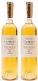 Samos Wein Vin Doux 2x 0,75l Likörwein weiß süß P.D.O. | 15% Vol. | Samos Wein | + 1 x 20ml Olivenöl'ElaioGi' aus Griechenland