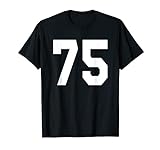 Nummer 75 Sporttrikot vorne und hinten Team Player T-Shirt