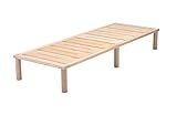 Gigapur G1 26899 Bett | Lattenrost und Bettgestell | Birke Natur Schicht-Holz | Bettrahmen belastbar bis 195 kg | 70 x 200 cm