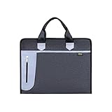 dxzsf Laptoptasche Aktentasche Handtasche Dokumententasche Leinwand mit Reißverschluss Große Kapazität Dokument Tragbares Geschäft blau oder schwarz Laptop Tasche (Color : B, Size : 1)