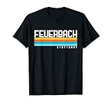 Achtziger Feuerbach Stuttgart Vintage Retro Style Design T-Shirt