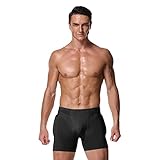 Herren Sexy Booty Unterhose Design Butt Lift Boxer Solide Elastische Taille Unterhose Schöne Butt Boxer Brief, Schwarz , XXXXL