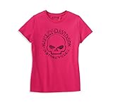 Harley-Davidson Willie G Skull Graphic Pink Tee Damen T-Shirt, XL