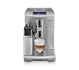 De'Longhi PrimaDonna S ECAM 28.466.MB Kaffeevollautomat mit LatteCrema Milchsystem (Digitaldisplay, integriertes Milchsystem, Lieblingsgetränke auf Knopfdruck, Edelstahlfront, 2-Tassen-Funktion) Edelstahlfront / silber