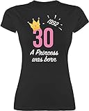 Geburtstagsgeschenk Geburtstag - 30. Geburtstag Mädchen Princess 1992 - L - Schwarz - Geschenk 30. Geburtstag Frau - L191 - Tailliertes Tshirt für Damen und Frauen T-Shirt