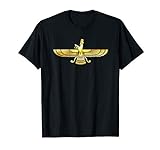 Faravahar Zarathustra Symbol Zeichen Iran Flügel Falke T-Shirt