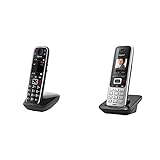 Gigaset E720 - Schnurloses Premium Seniorentelefon - sprechende Wähltasten - schwarz & S850HX - Schnurloses DECT-Telefon zum Anschluss an vorhandene DECT-Basis – Mobilteil mit Ladeschale