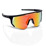 Borgen Fahrradbrille für Herren und Damen | Enduro Sportbrille, MTB Brille für Rennrad, Sport Brille | Radsport Sonnenbrille mit CE zertifiziert UV 400 Bunt