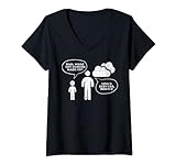 Damen Was sind Clouds aus Linux-Server Lustiger Programmierer Geek T-Shirt mit V-Ausschnitt