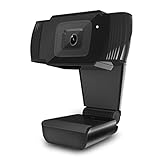 USB 2.0 PC-Webcam mit integriertem Mikrofon, Full HD 720p/30fps Videoanrufe, Pro Streaming Webcam für Aufnahmen für YouTube, Skype Videoanrufe, Lernen, Konferenzen