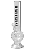 Breitseite Wasserpfeife, Glas-Bong, Zylinder-Bong mit Kugel | 40 cm, NS 19 (18,8mm) | klar | Glas | von bong-discount