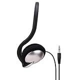 Uniquelove Umhängeschnur Kopfhörer-Headset mit Piano-Stecker für TV- und PC-Telefone Hohe Empfindlichkeit Ohrhörer mit geringer Latenz - Schwarz