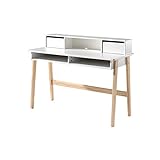 Vipack KIDDY Desk with TOP Cabinet White, Holz-Verbundwerkstoff, weiß, one Size