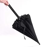 chushi Regenschirm Langer Griff Regenschirm Männer und Frauen Gerade Schwert Regenschirm Samurai Regenschirm 24 Knochen Geschenk Regenschirm Halbautomatisch Spitze Regenschirm
