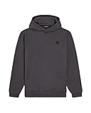 Fred Perry Herren-Kapuzen-Sweatshirt M6673, schwer, 100 % Baumwolle, Gunmetal Grey, Größe XL – XL, gunmetal grey, XL