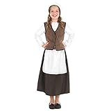 Fun Shack Mittelalter Kostüm Mädchen, Viktorianischer Kostum Kinder, Faschingskostüme Kinder Größe M