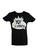 MTV, Mens T-Shirt, Yo! Raps Logo, White, Black, Größe: M, L (S, Black)