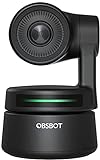 OBSBOT Tiny PTZ Webcam, KI-Gestütztes Rahmung & Gestensteuerung, Full HD 1080p Webcam mit Duale Omnidirektionales Mics, 90 Grad Weitwinkel, Schwachlicht-Korrektur, Funktioniert mit Zoom, Skype Schwarz
