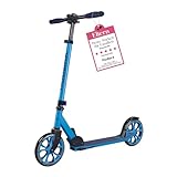 HUDORA Scooter Up 200 - Geräuscharmer Aluminium-Roller für bis zu 100kg - Höhenverstellbarer & zusammenklappbarer Tretroller - Ruckelfreier Kick-Scooter für Kinder/Jugendliche & Erw