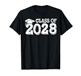 Klasse von 2028 Grow With Me Handabdrücke Platz auf dem Rücken T-Shirt