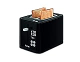 Tefal TL6408 Toaster | Für Zwei Lange Scheiben Favoriten-Einstellungen Countdown | Mit Digitaldisplay | 7 Bräunungsstufen | extragroß | Thermostat