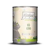 MjAMjAM – Premium Nassfutter für Katzen - natürlich lecker – Bio Rind, 1er Pack (1 x 400g), getreidefrei mit extra viel F