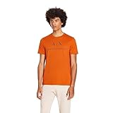 A|X ARMANI EXCHANGE Herren-T-Shirt mit Rundhalsausschnitt, Ember Orange, XL