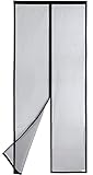 Apalus VP Fliegengitter Tür, Magnet Insektenschutz Balkontür 100x210 cm, 2 x Langlebiger als der Apalus Klassiker, Katzenkrallen Sicher, Stärkere Magneten, 3.8 cm Breites Klettband, Nicht Kürzbar