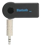 PUSOKEI Bluetooth4.1 AUX-Adapter Mini-Bluetooth-Auto-Musikempfänger Eingebautes Mikrofon 3,5-MM-Wireless-Audio-Adapter-Empfänger für Heimstereo/Kabelgebundene Kopfhörer/Freisprecheinrichtung