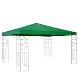 QUICK STAR Ersatzdach für Rank Pavillon 3x3m Grün Ersatzbezug Pavillondach