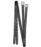 WALDHAUSEN Steigbügelriemen Leder, X-Line, schwarz, 150 cm, schwarz, 150 cm