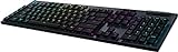 Logitech G915 LIGHTSPEED kabellose mechanische Gaming-Tastatur, Taktiler GL-Tasten-Switch mit flachem Profil, Spanisches QWERTY Layout - Carbon