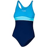 Aqua Speed Badeanzug Wettkampf Mädchen 11/12 Jahre | Schwimmanzug für Kinder | Mädchenbademode blau türkis | UV Swimwear | Sport | 42 Navy - Turquoise - Light Turquise | Emily