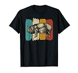 Schwein Sau Ferkel retro vintage für Schweine Liebhaber T-Shirt