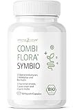 Combi Flora SymBIO - 13 Bakterienstämme mit Lactobacillus + Bio-Inulin - 60 vegane Kapseln - Verzögerte Freisetzung - Hochdosiert