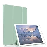 Figair Hülle für iPad Air 2 (2014 Modell), Weicher TPU Rückseite Ultradünn Leicht Smart Schutzhülle, Auto Schlafen/Wecken Hülle für iPad Air 2. Generation A1566/A1567, Grün