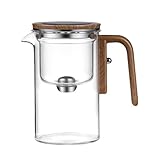 Teekanne Glas Mit Siebeinsatz, Tea Pot, Tree Of Tea Tea Maker, Wassertrennende Glas-Teekanne Mit Teesieb, Teeservice All in Set Teapot, Abnehmbarer Design Teek