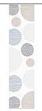 Home Fashion 87533-760 Schiebevorhang Digitaldruck Borden, Seidenoptik, 245 x 60 cm, Stein