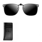 CREYESTAL Polarisiert Clip auf Sonnenbrillen, Sonnenbrille Aufsatz, Anhebbar und Ultraleicht , Herren, Damen 100% UV400, CE Zertifiziert