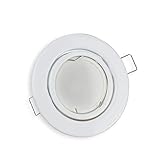 10x LED Einbaustrahler Set weiß - rund 3 Watt neutralweiß 230V - Einbau-Leuchte schwenkbar, dimmbar, super flach (30mm Einbautiefe) - Ø70mm Bohrloch Spot Decken-Strahler