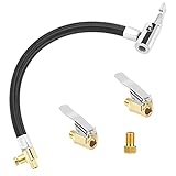 CHALA 3tlg Ventilverlängerung Set 1 Autoventil Adapter mit 2 Hebelstecker Reifenfüller Schlauch Tire Kompressor Verlängerung Ventilstecker Ventil Extender Universal Werkzeug für Auto Fahrrad Motorrad