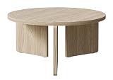 Selsey Couchtisch Wohnzimmertisch Beistelltisch Kaffeetisch Rund 85 cm Sofatisch Eiche Geö