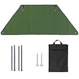 RBEN Windschutz für Campingkocher, tragbare Leinen-Windschutzscheibe für Outdoor, Grill, Picknick, Camping, Wandern, leichter Herd, Windschutz, feuerhemmendes Segeltuch, Windschutz