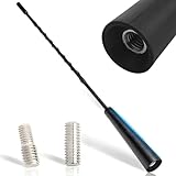 Retoo Autoantenne Dachantenne Autoradio 40 cm für VW Skoda Seat Opel Universal Kfz Radio Antenne Superkompatibilität Leistungsstarker EmpfangInnengewinde der Antenne 6mm Zwei Adapter 5mm und 6