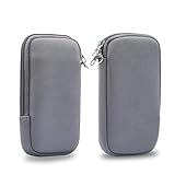 Einfach zu bedienen 5,4 Zoll Neopren-Telefonhülle, universelle Tasche, Umhängetasche mit Reißverschluss, kompatibel mit iPhone 12 Mini/13 Mini/SE 2020/11Pro/XS/X/8/6, mit Umhängeband Clip-on-Design(G