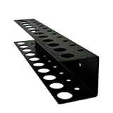 OVAQUIXI Wandmontiertes Werkzeug, Aufbewahrungsregal aus Metall mit Hardware, Maximiert Platz und Effizienz für die Garage, Werkstatt, 32 X 4,6 Cm (BLACK)